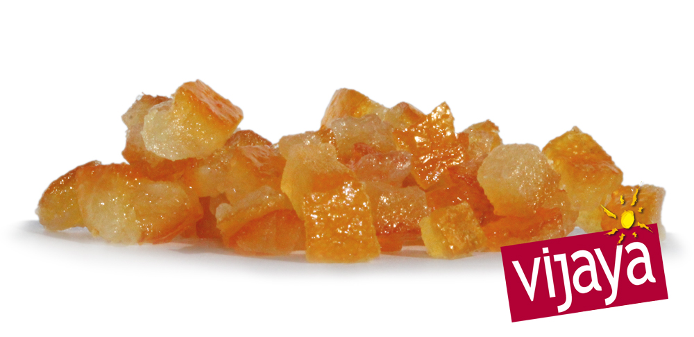 Ecorce d'Orange Confite-Cubes irréguliers -ITALIE-10 kg-6x6 mm-Bio*