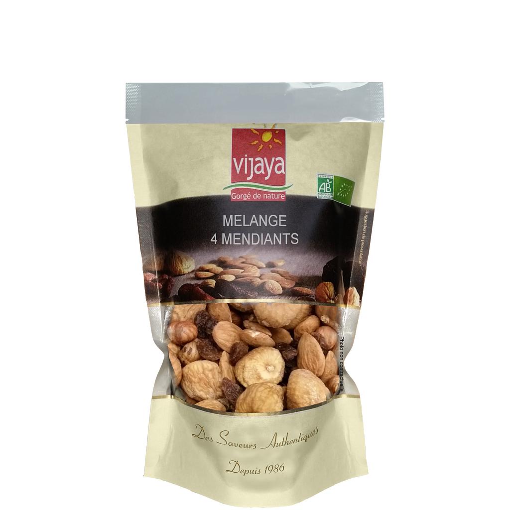Mélange 4 Mendiants (Raisin, Figue, Amande, Noisette) - 500 g - Bio*